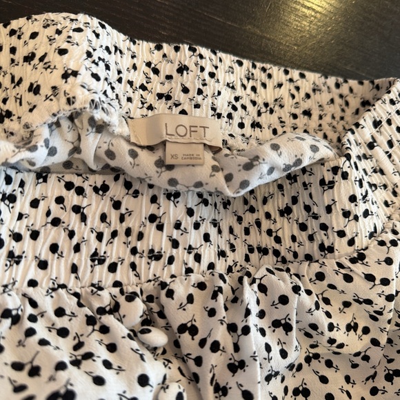 LOFT Black and White A-Line Skirt - Picture 3 of 3